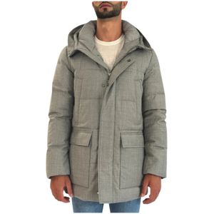 Duno, Heren, Jassen, Grijs, Maat: M Wol,