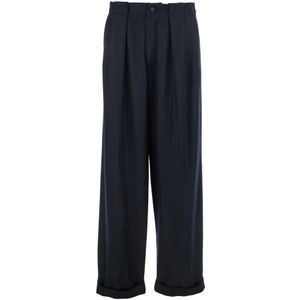 Dolce & Gabbana, Heren, Broeken, Zwart, Maat: M Wol,