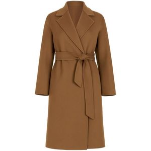 Max Mara, Dames, Mantels, Bruin, Maat: XS Zijde,