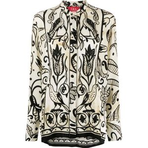 F.r.s For Restless Sleepers, Dames, Blouses & Shirts, Wit, Maat: XS Zijde,