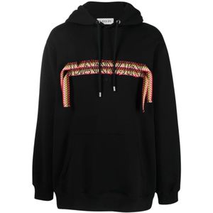 Lanvin, Heren, Sweatshirts & Hoodies, Zwart, Maat: M