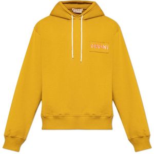 Marni, Heren, Sweatshirts & Hoodies, Geel, Maat: M Katoen,