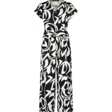 Betty Barclay - Grafische Jumpsuit - Blauw - Zijzakken - Strikceintuur