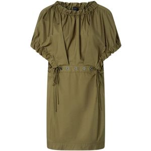 Pinko, Dames, Jurken, Groen, Maat: S Katoen,