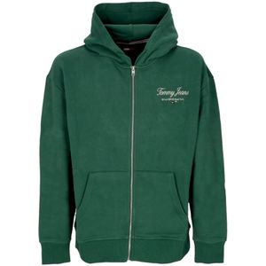 Tommy Hilfiger, Heren, Sweatshirts & Hoodies, Groen, Maat: M Katoen,