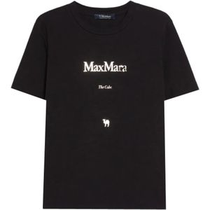 Max Mara, Dames, Tops, Zwart, Maat: XS Katoen,