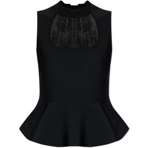 Alexander McQueen, Dames, Tops, Zwart, Maat: M