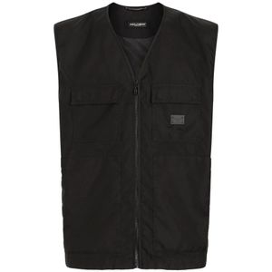 Dolce & Gabbana, Heren, Jassen, Zwart, Maat: M