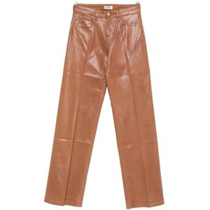 L'Agence, Dames, Broeken, Bruin, Maat: W30 Katoen,