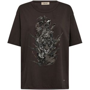 MOS Mosh, Dames, Tops, Bruin, Maat: S Katoen,