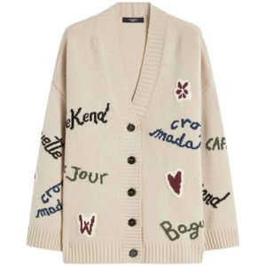 Weekend Max Mara, Dames, Truien, Beige, Maat: L Wol,
