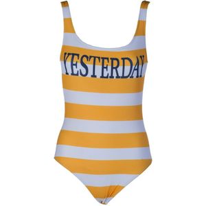 Alberta Ferretti, Dames, Badkleding, Geel, Maat: XS Poliester,