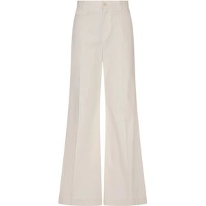 Chloé, Dames, Broeken, Wit, Maat: M Katoen,
