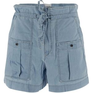 Marant étoile, Dames, Korte broeken, Blauw, Maat: M Denim,
