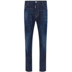 Dsquared2, Heren, Jeans, Blauw, Maat: M Katoen,