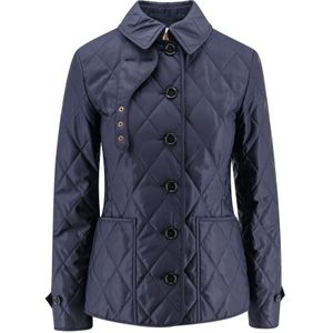 Burberry, Dames, Jassen, Blauw, Maat: S Nylon,