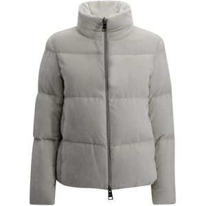 Herno, Dames, Jassen, Grijs, Maat: XS Corduroy,