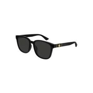 Gucci Stijlvolle zonnebril Gg0637Sk , Black , Heren , Maat: 56 MM