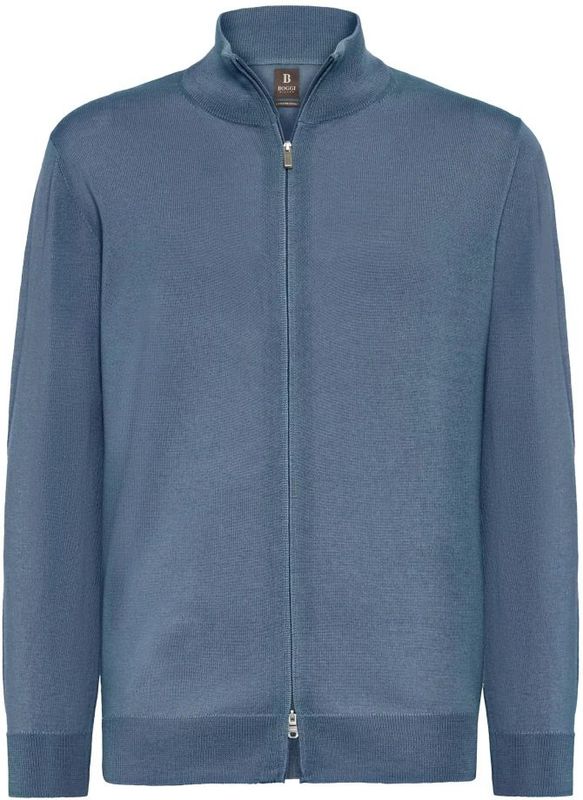Boggi Milano, Heren, Sweatshirts & Hoodies, Blauw, Maat: S Wol,