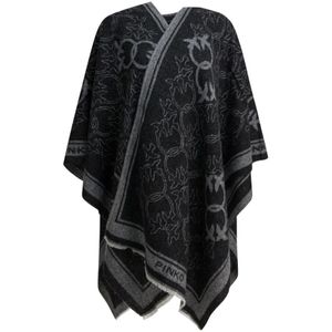 Pinko, Dames, Jassen, Zwart, Maat: ONE Size Wol,