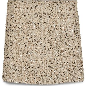 Vero Moda - Vmbella HW Short SQ Skirt JRS GA - Korte Rok - Beige - Pailletten