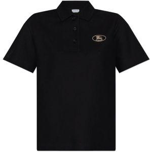 Burberry, Dames, Tops, Zwart, Maat: XS Katoen,