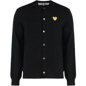 Comme des Garçons Play, Dames, Truien, Zwart, Maat: M