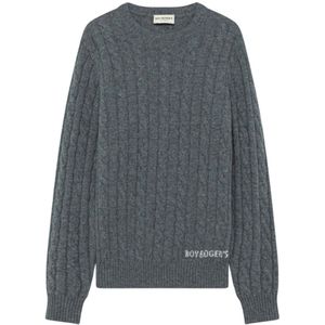 Roy Roger's, Heren, Truien, Grijs, Maat: M Wol,