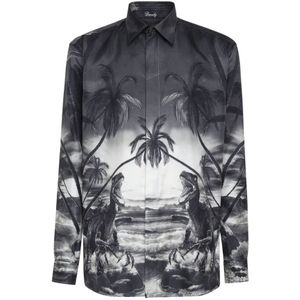 Philipp Plein, Heren, Overhemden, Zwart, Maat: XL Zijde,