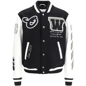 Off White, Heren, Jassen, Zwart, Maat: M Wol,