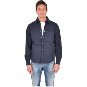 Drumohr, Heren, Jassen, Blauw, Maat: S Leer,