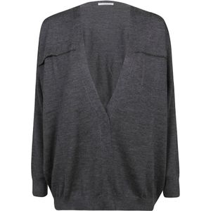 Brunello Cucinelli, Dames, Truien, Blauw, Maat: S Kasjmier,