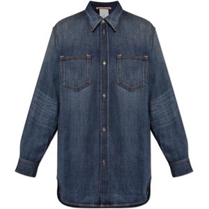 Acne Studios, Heren, Overhemden, Blauw, Maat: S Denim,