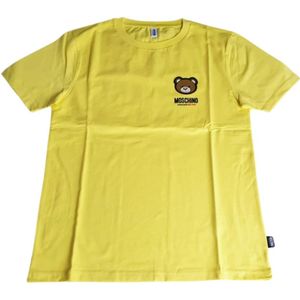 Moschino, Heren, Tops, Geel, Maat: S Katoen,