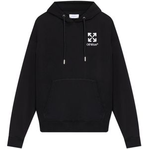 Off White, Heren, Sweatshirts & Hoodies, Zwart, Maat: M Katoen,