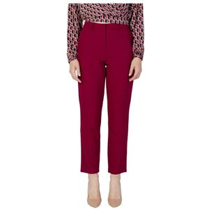 Vila, Dames, Broeken, Rood, Maat: M Poliester,