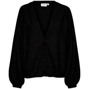Saint Tropez - Garbiesz Cardigan - Cardigan - Zwart - 54% Polyester, 35% Acryl, 5% Wol, 5% Elastaan