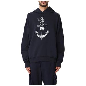 Dolce & Gabbana - Hoodie - Blauw - 100% Katoen