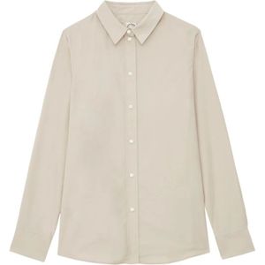 Ines de la Fressange Paris, Dames, Blouses & Shirts, Beige, Maat: 2XS Katoen,