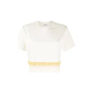 Lanvin Franje Crop T-shirt , White , Dames , Maat: M