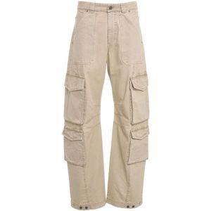 Golden Goose - Wijde Broek - Beige - 100% Katoen