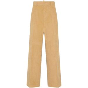 Dsquared2, Dames, Broeken, Beige, Maat: 2XS