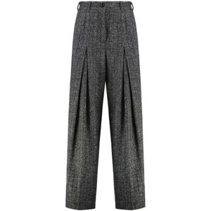 Dolce & Gabbana - Ribbroeken - Grijs - Wol