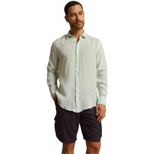 Peninsula, Heren, Overhemden, Blauw, Maat: L Linnen,