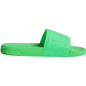 Dolce & Gabbana - Groene Leren Slippers - Heren - 44 EU