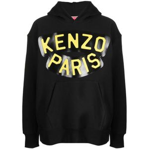 Kenzo, Heren, Sweatshirts & Hoodies, Zwart, Maat: L Katoen,