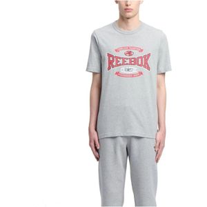 Reebok, Heren, Tops, Grijs, Maat: S Katoen,