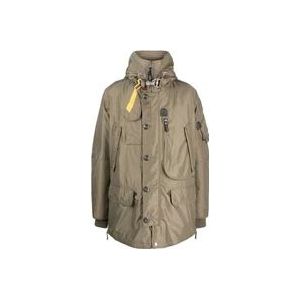 Parajumpers Toubre Gewatteerde Parka met Capuchon , Green , Heren , Maat: S