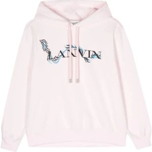 Lanvin, Dames, Sweatshirts & Hoodies, Roze, Maat: M Katoen,