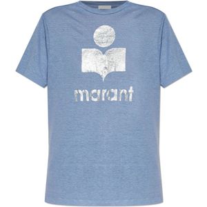 Marant étoile, Dames, Tops, Blauw, Maat: L Linnen,